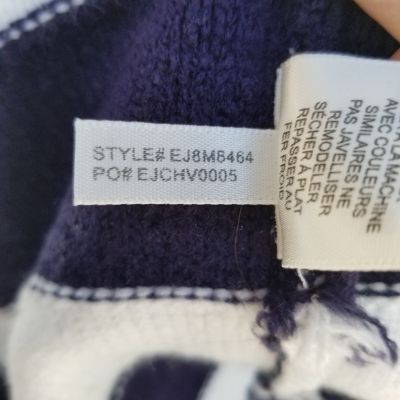 Eliza J textured nubby knit sleeveless shift dress nautical stripe blue white L - Picture 5 of 6